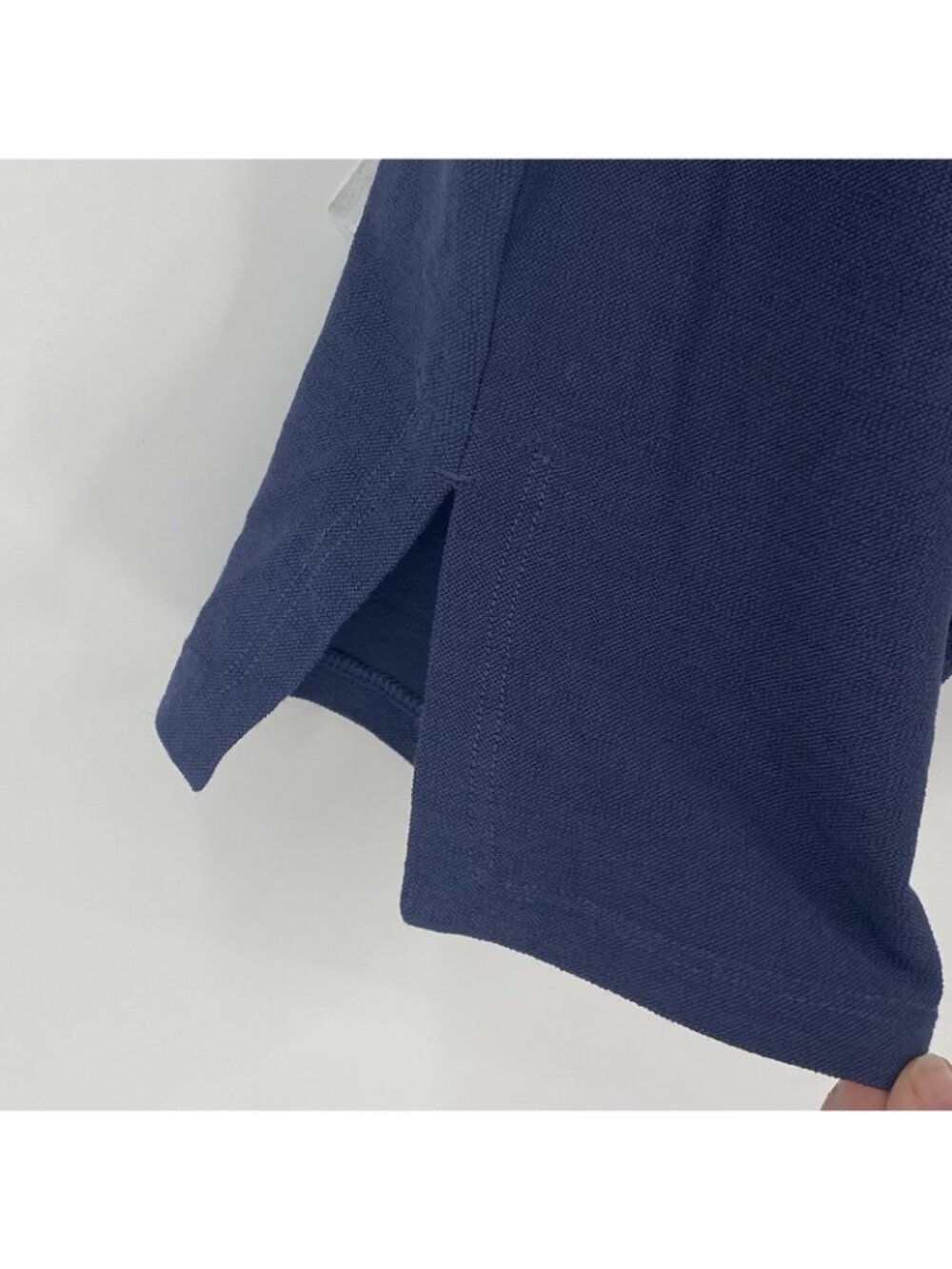 Eileen Fisher Size M Navy Blue Ankle Pants Stretch Slit Hem Pull On - Picture 9 of 12